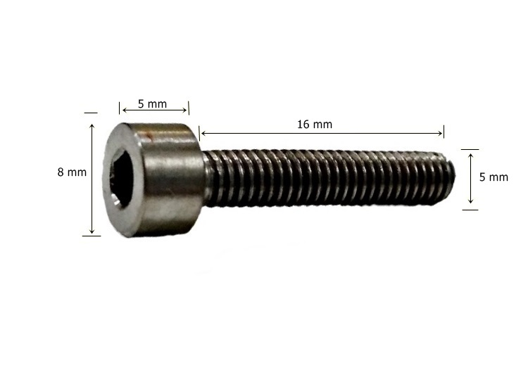 TORNILLO 5 X 16 TITANIO ALLEN DIN912